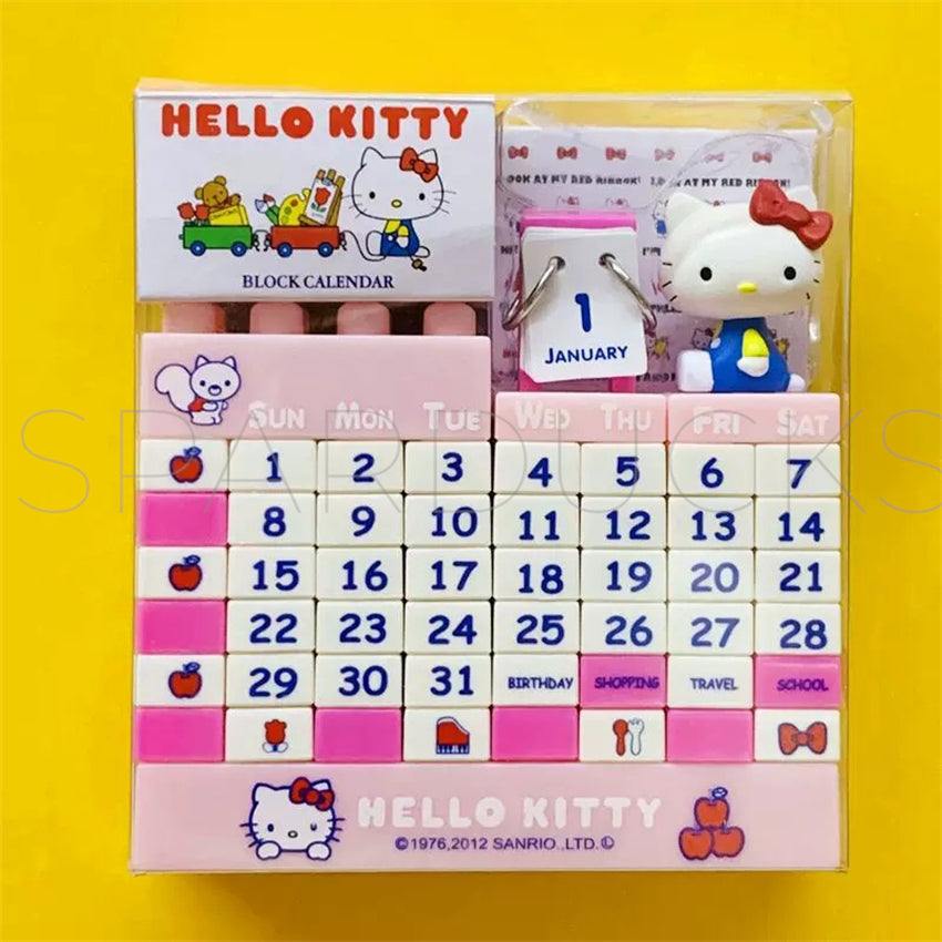 Pink HelloKitty Block Calendar