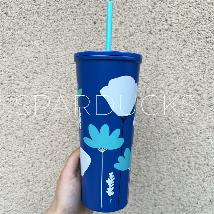 20oz China Blue Flowers SS Tumbler