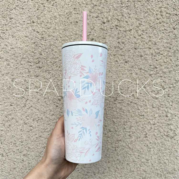 16oz China Blooming Stainless Steel Tumbler