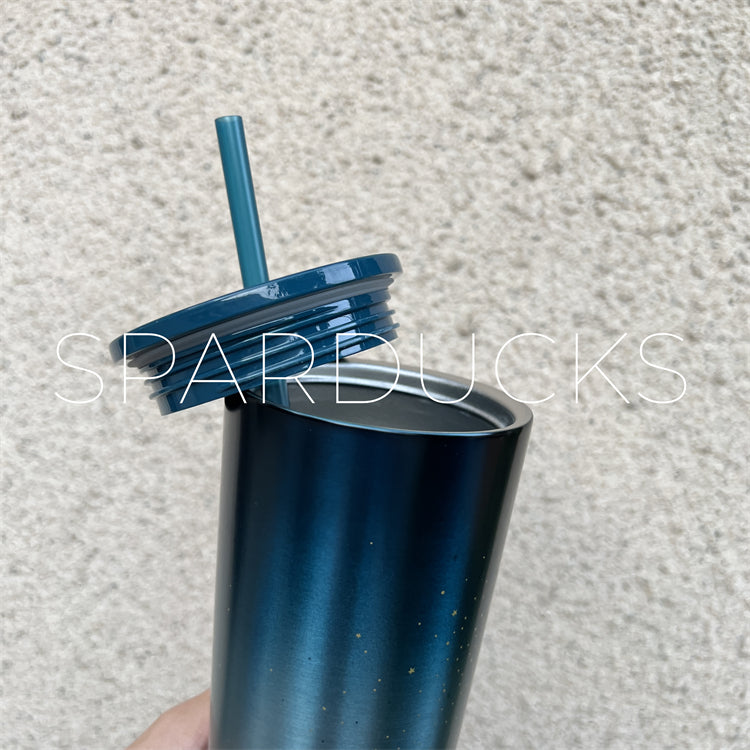 16oz Korea Blue Starry Stainless Tumbler