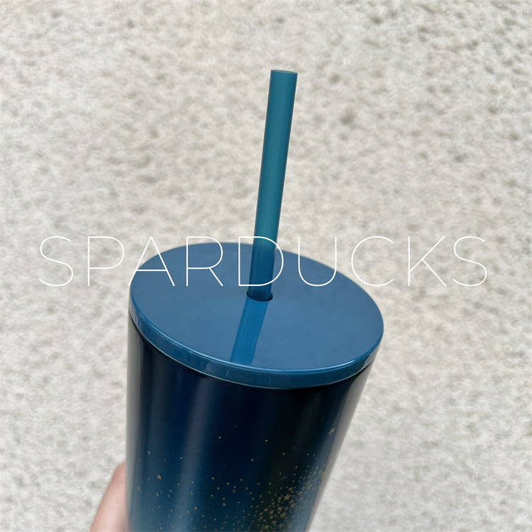 16oz Korea Blue Starry Stainless Tumbler