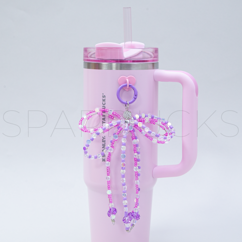 Tumbler Charm - Camellia Bow