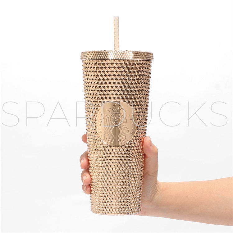 Starbucks 2021 Winter Holiday Jeweled Tumbler Cold Cup 24oz Rose