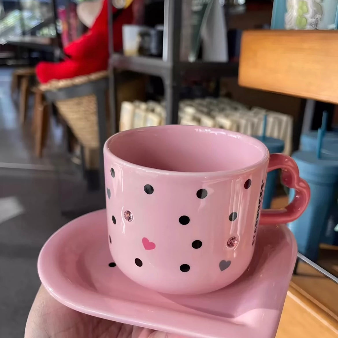 12oz PH Valentine Pink Mug+ Plate Set