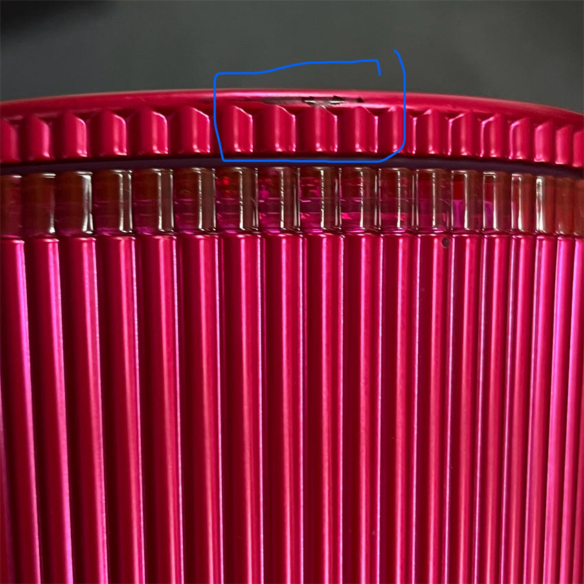 24oz Pink Pleated Cup with DEFECT