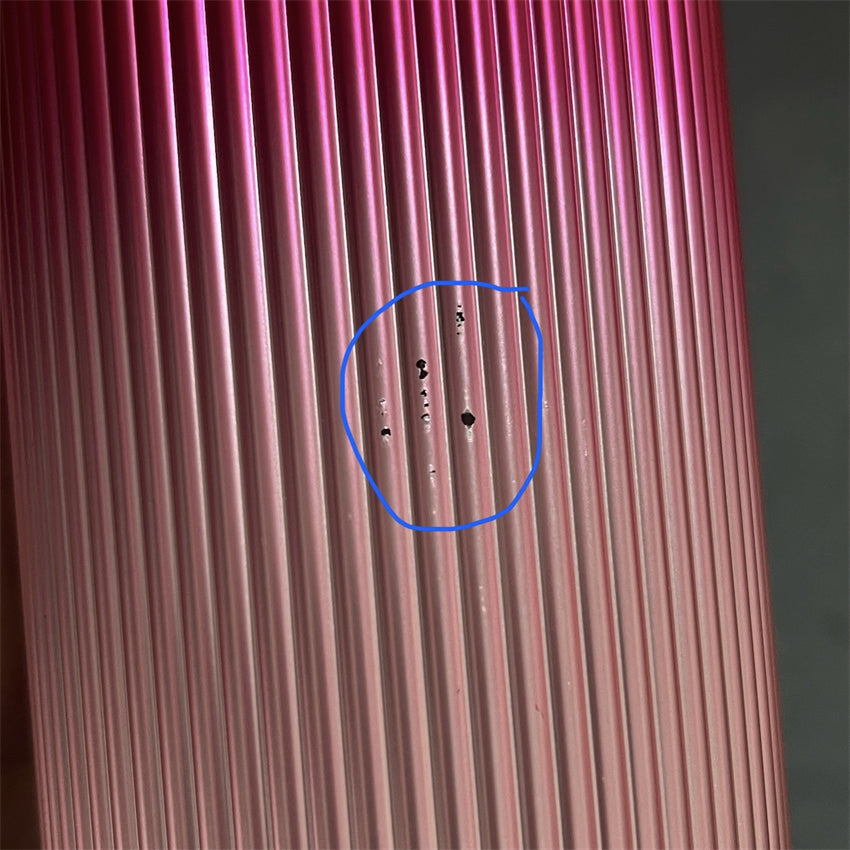 24oz Pink Pleated Cup with DEFECT