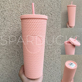 24oz Taiwan Original Matte Pink Studded Cup HTF