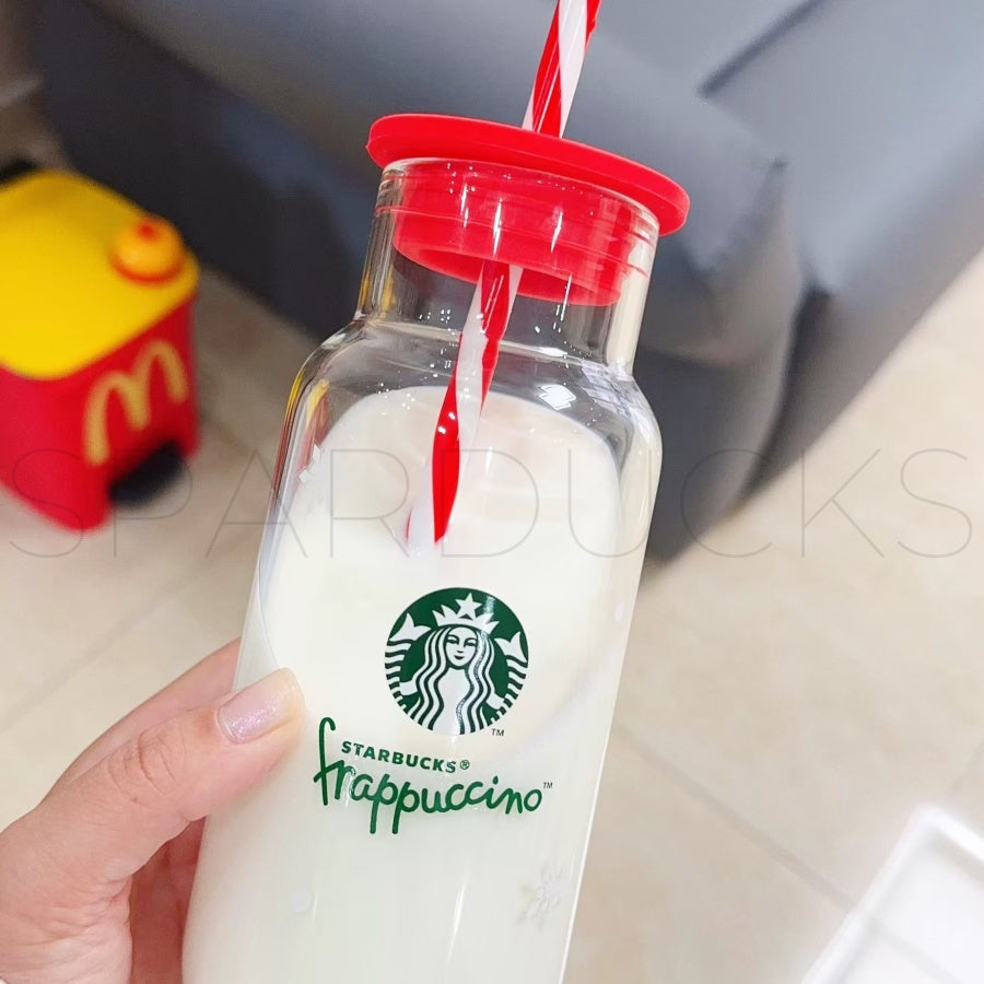 12oz Frappuccino Glass With Straw