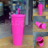 24oz China Matte Barbie Pink Studded Cup