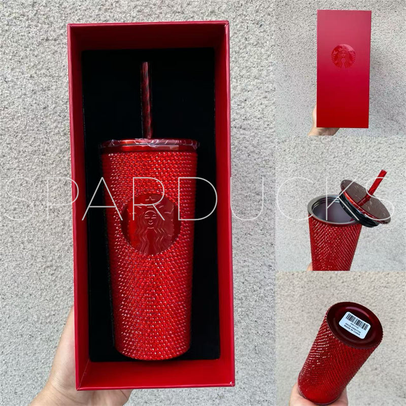 16oz Thai Red Rhinestone Tumbler