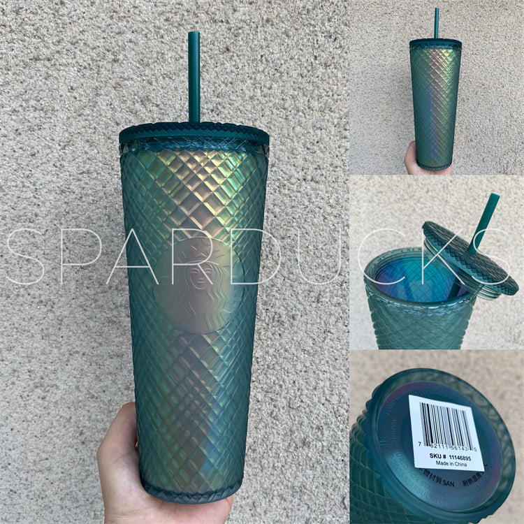 24oz Taiwan Green Jeweled Cold Cup