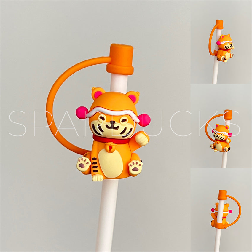 7mm Cute Straw Topper *Tiger