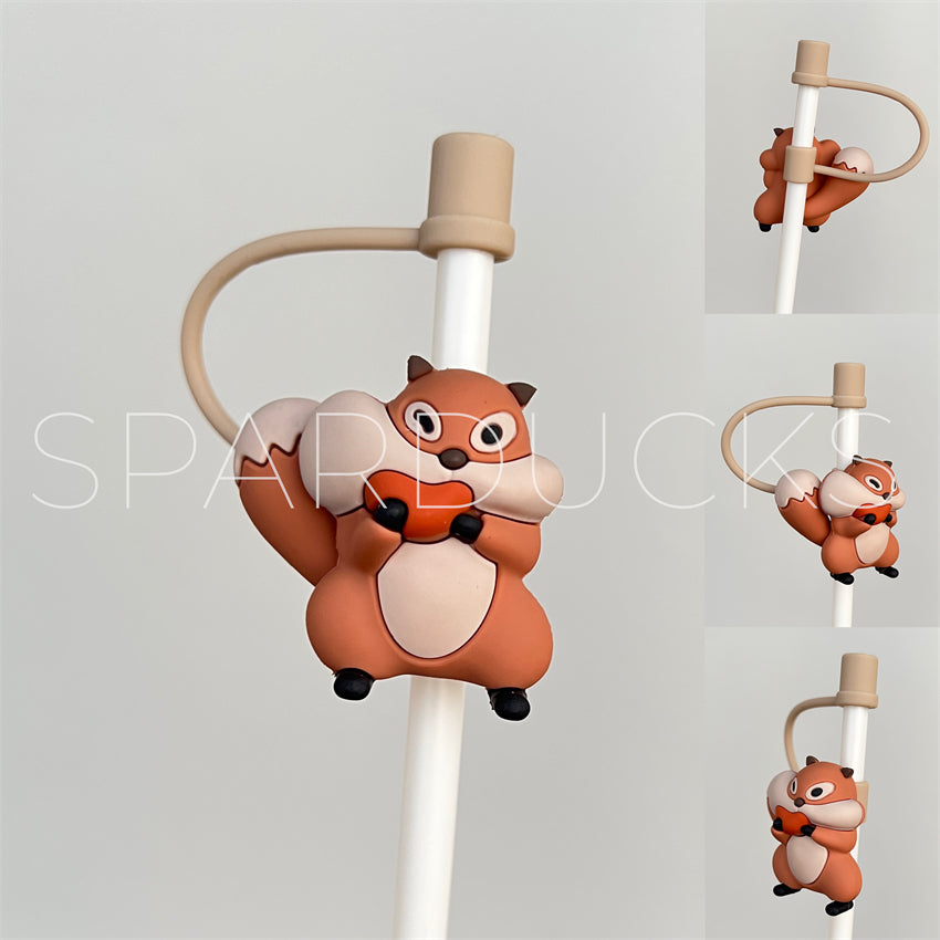 7mm Cute Straw Topper *Squirrel