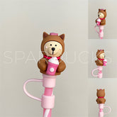 7mm Cute Straw Topper *Pink Cup