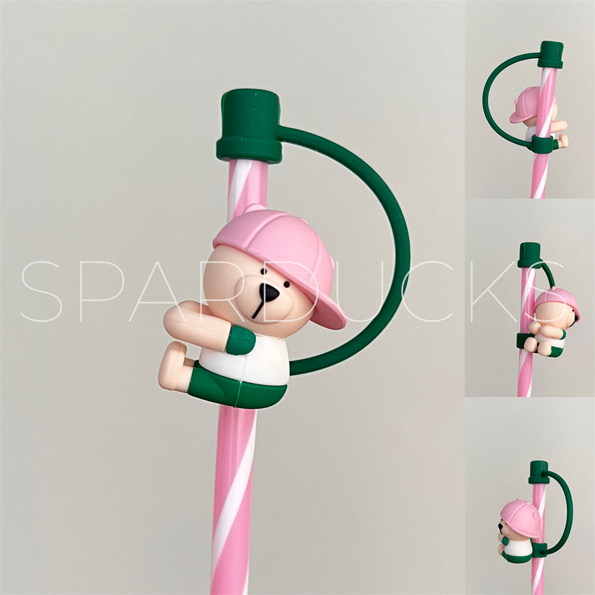 7mm Cute Straw Topper *Pink Hat