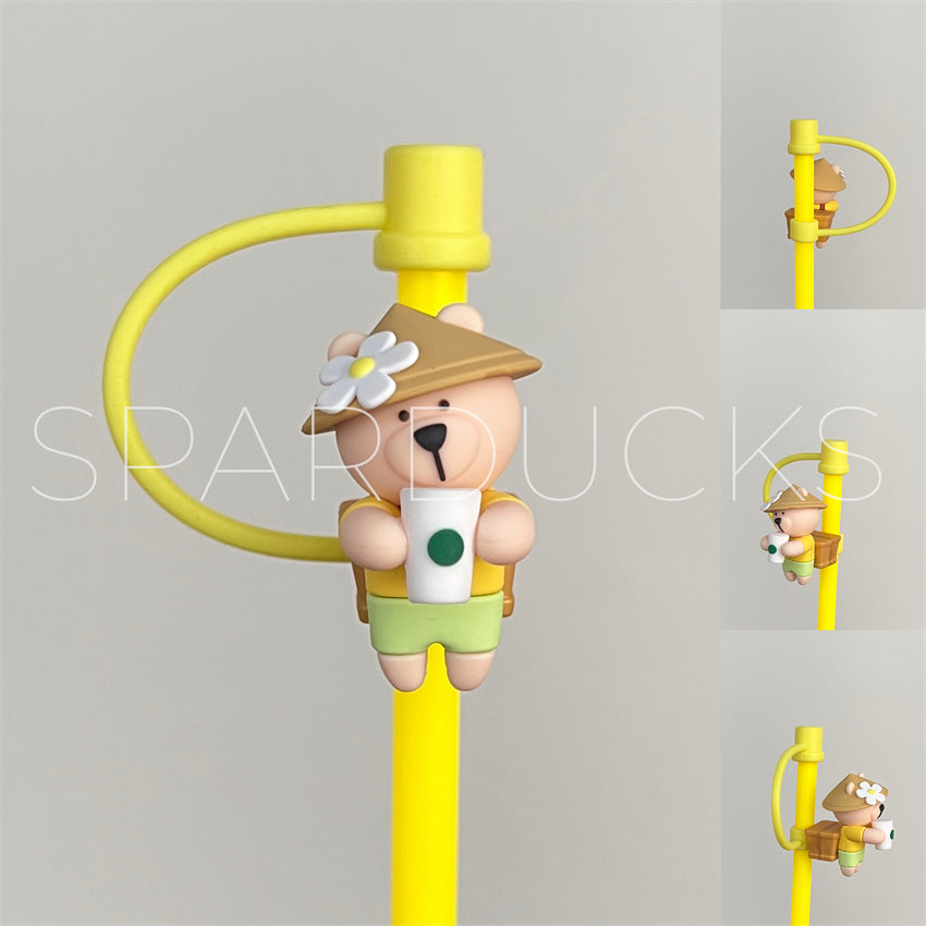 7mm Cute Straw Topper *Yellow Bear