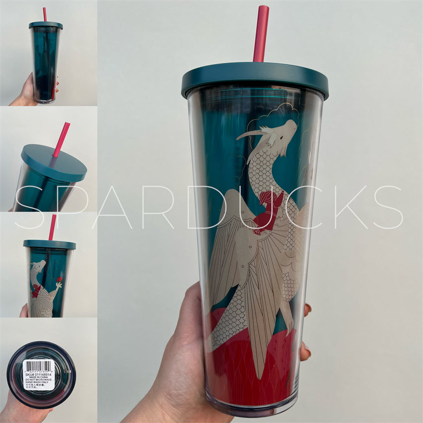 24oz HK Dragon Plastic Cup