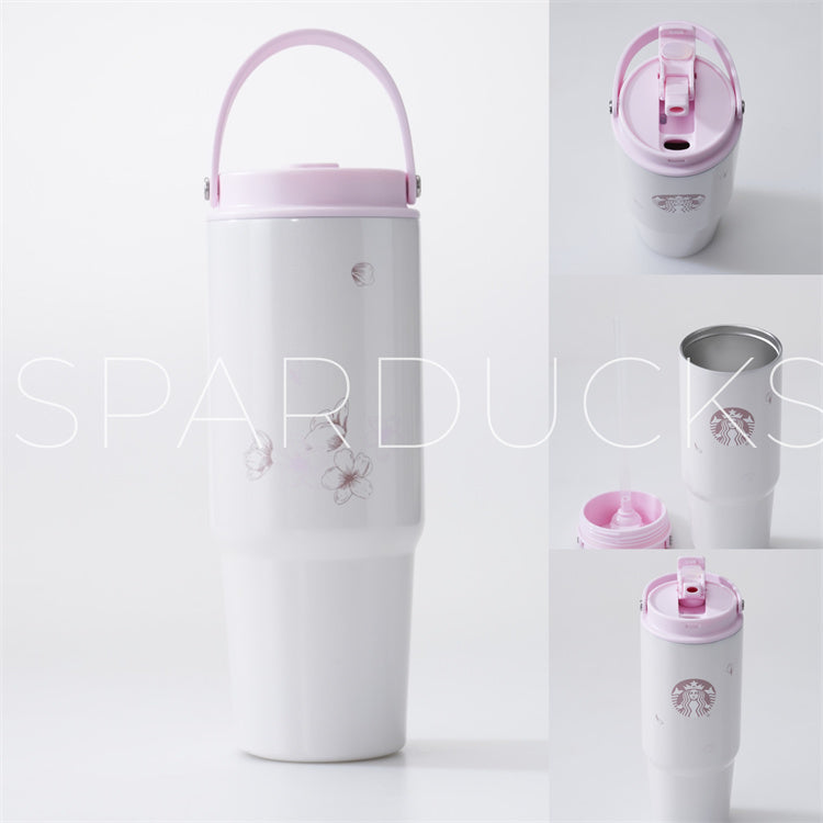28oz China Pink Sakura Stainless Cup