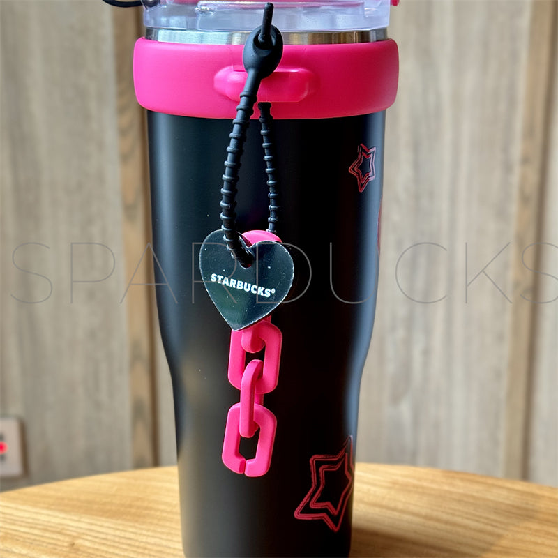 43oz Pink Heart Stainless Cup with Handle