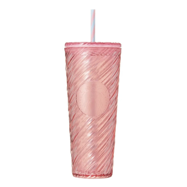 24oz Taiwan Pink Swirl Cold Cup