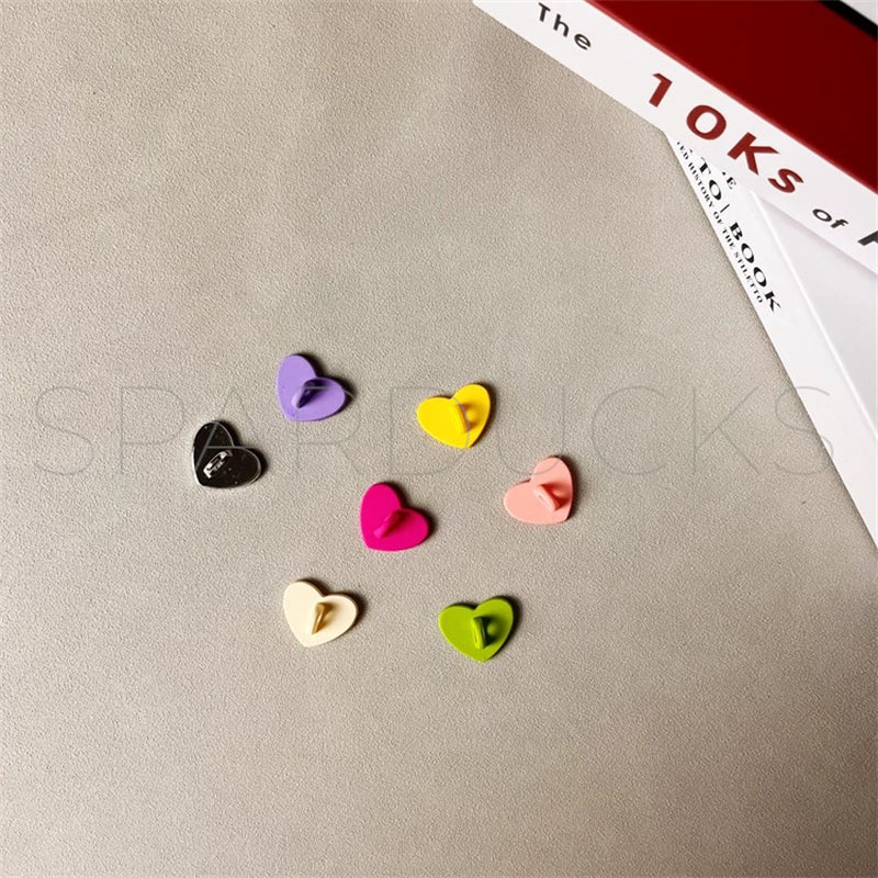 Variety 6 Pack Random Color Heart Stick-on Hook