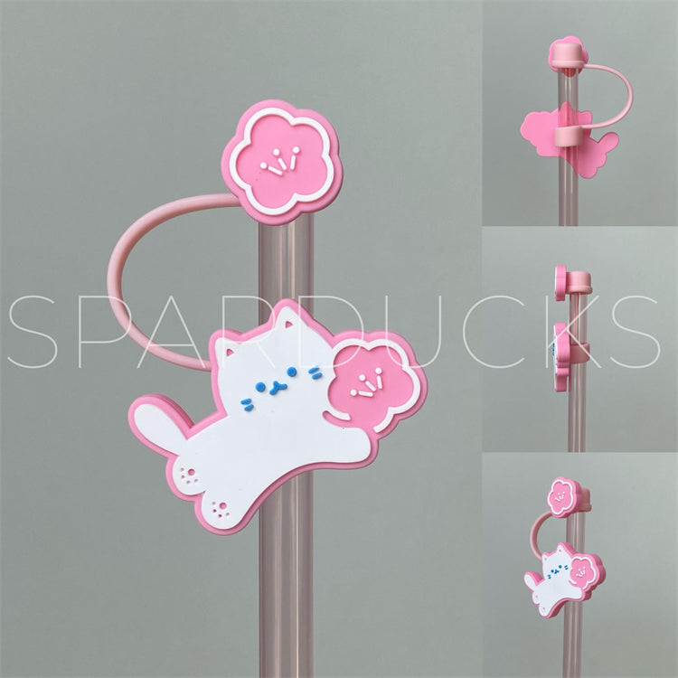 7mm/10mm Straw Topper *Sakura Cat