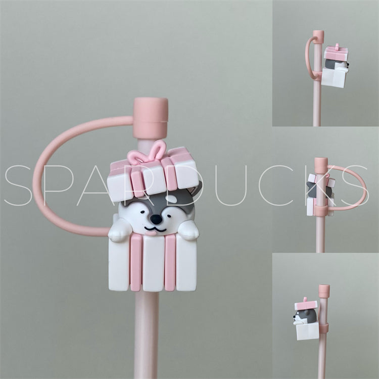 7mm Cute Straw Topper *Husky