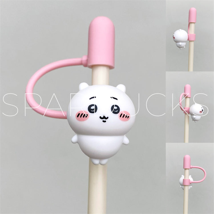 7mm Cute Straw Topper *Chiikawa Pink