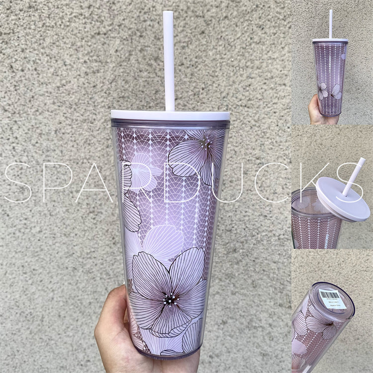 20oz Taiwan Pink Sakura Plastic Cold Cup