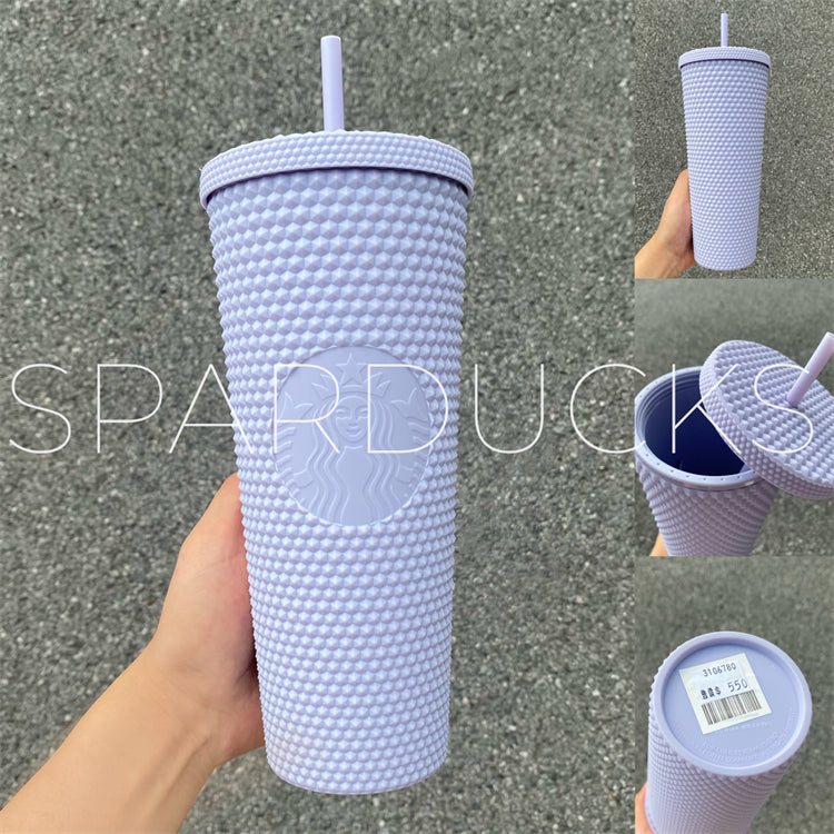 24oz Taiwan Matte Purple Studded Cold Cup