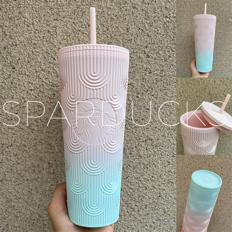 24oz APAC Gradient Pink Blue Scales Cup No Tag