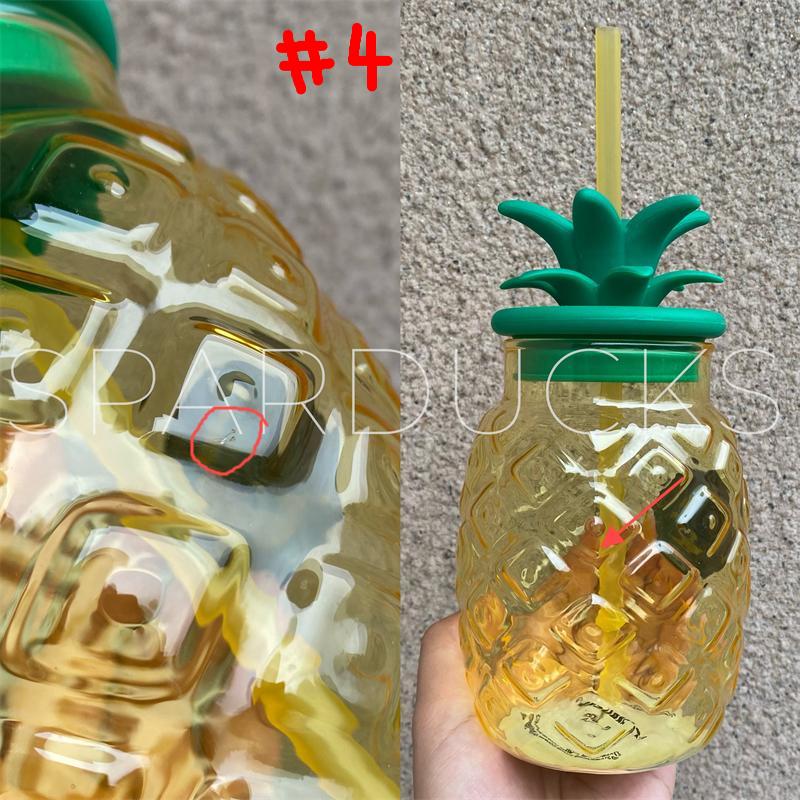 20oz China Pineapple Glass with DEFECTS