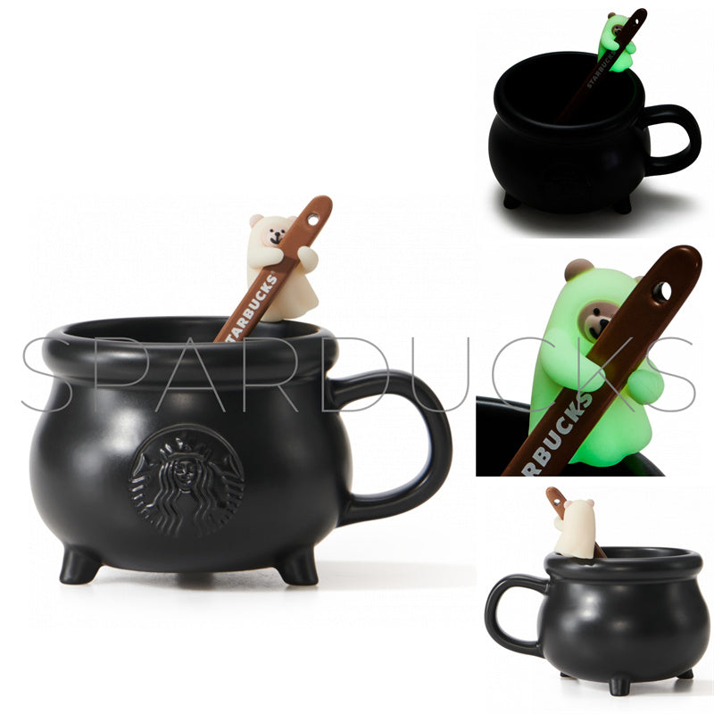 12oz China Halloween Black Mug with Stirrer