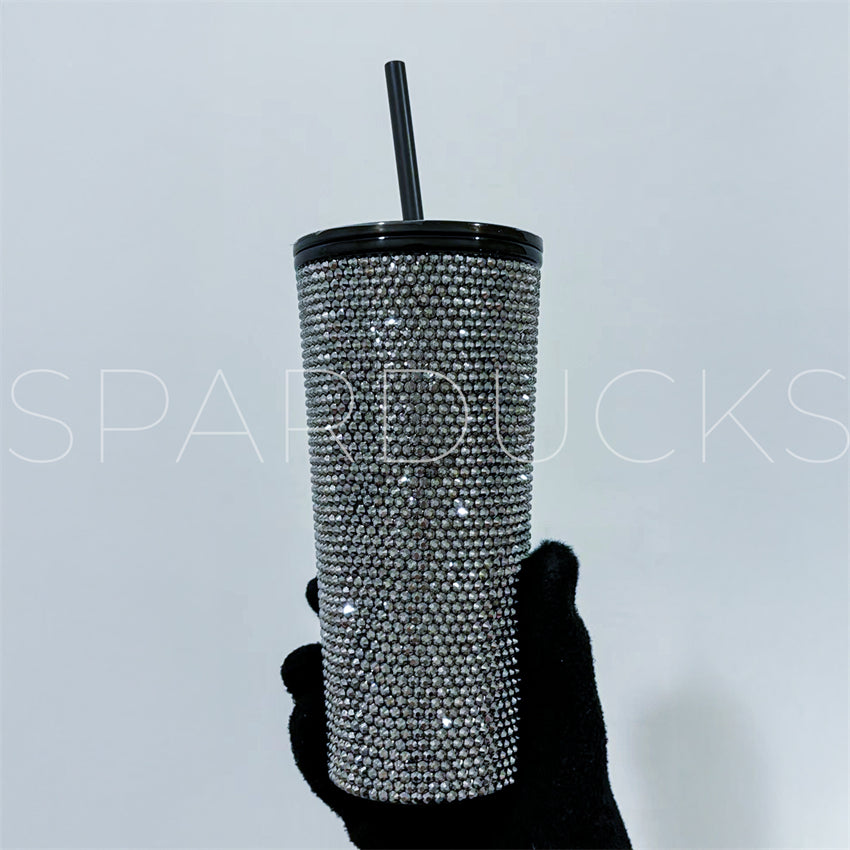 16oz Black Rhinestone Tumbler - INHAND