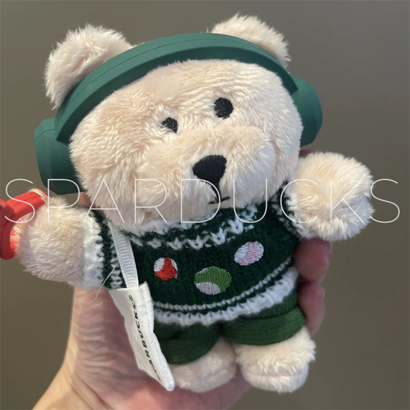 China X'mas Plush Bear Ornament Keychian