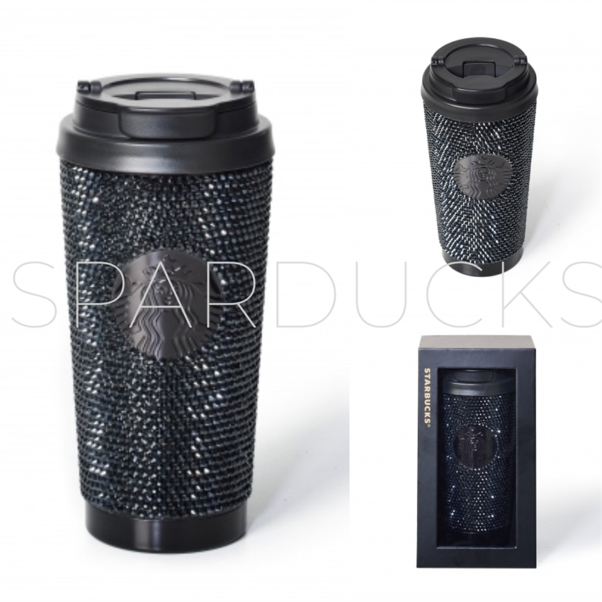 16oz China Numbered Black Rhinestone Tumbler