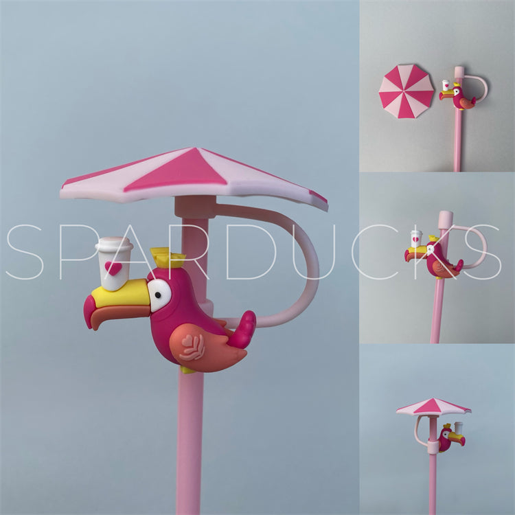 7mm Cute Straw Topper *Summer Bird