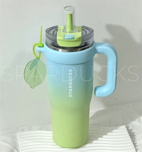 43oz Lemon Blue Green Stainless Cold Cup