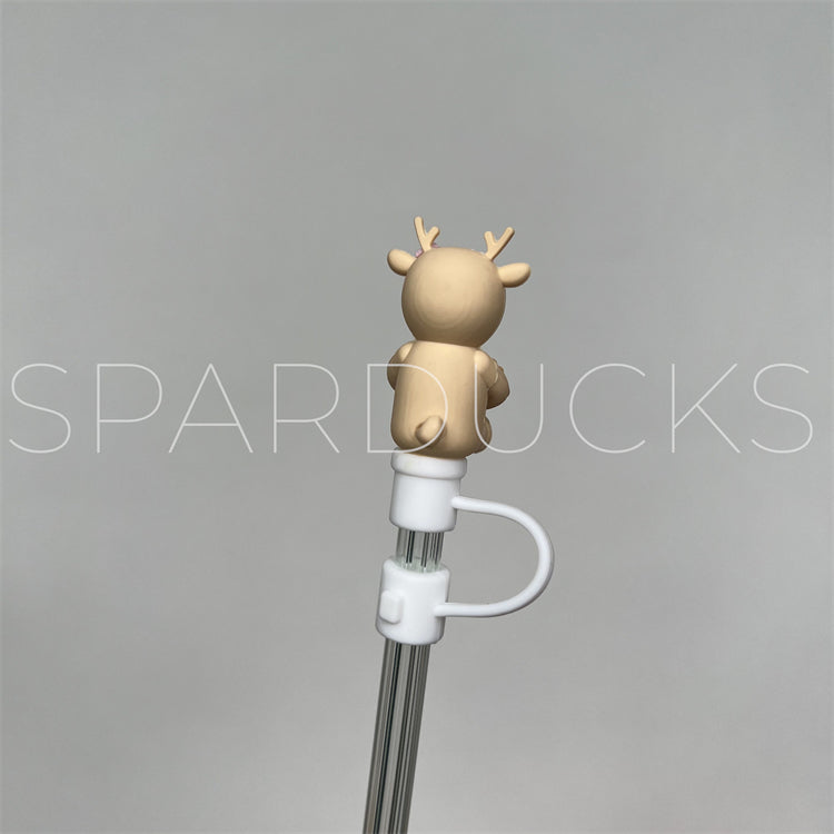 7mm Cute Straw Topper *Sakura Deer