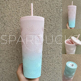 24oz APAC Gradient Pink Blue Scales Cup