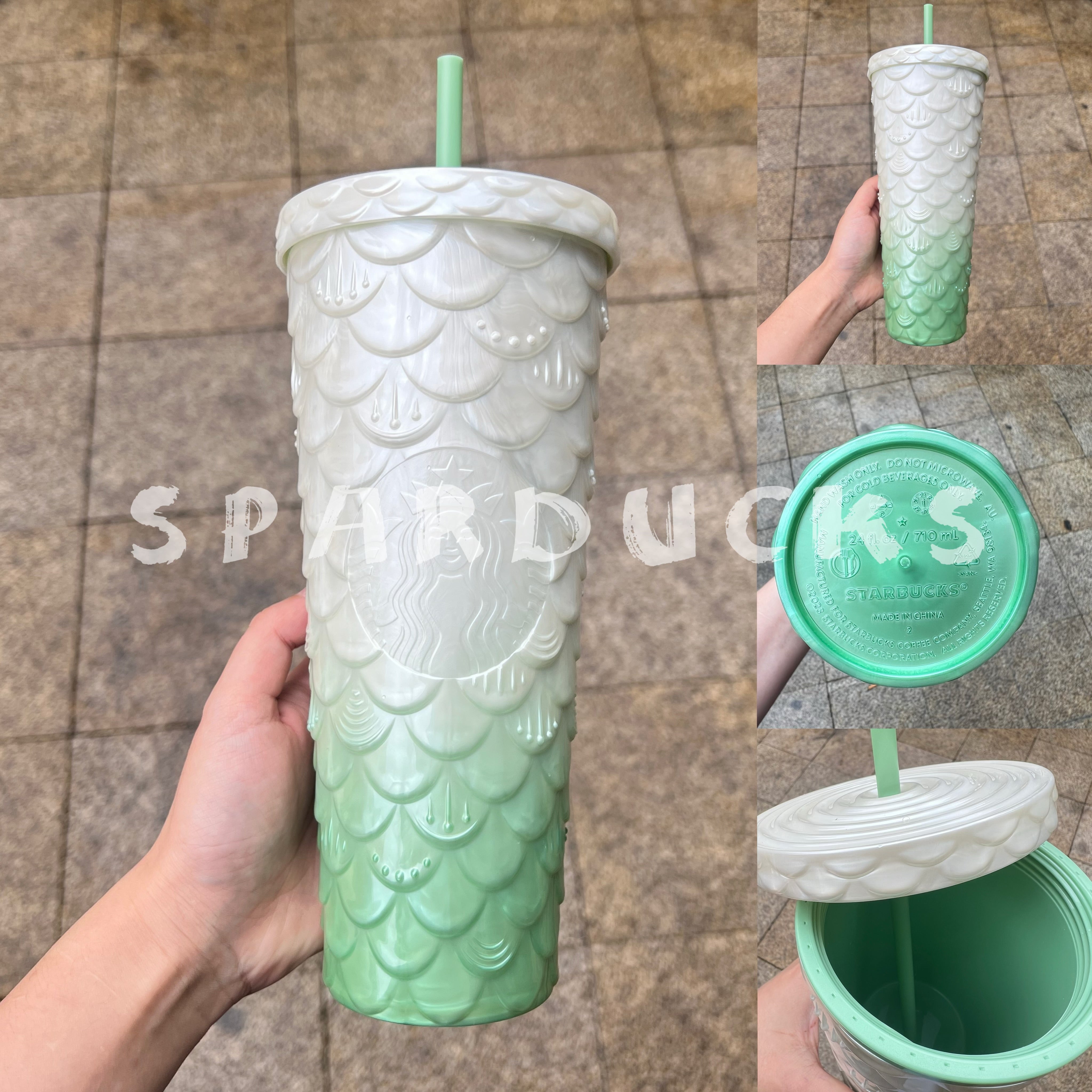 24oz Taiwan Jade Gradient Scales Cup