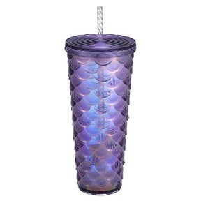 24oz Taiwan Purple Scales Plastic Cold Cup
