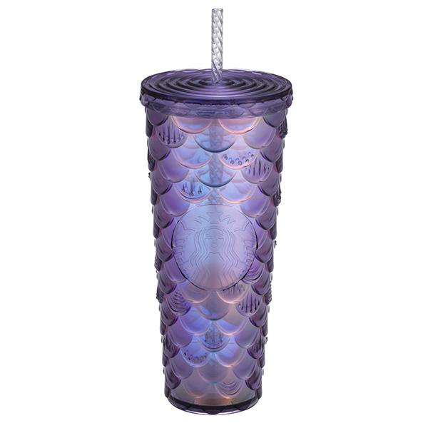 24oz Taiwan Purple Scales Plastic Cold Cup