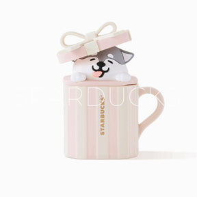 12oz Pink Huskey Mug