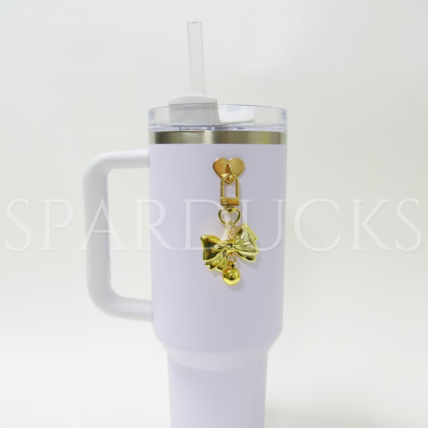 Tumbler Charm - Gold Bows