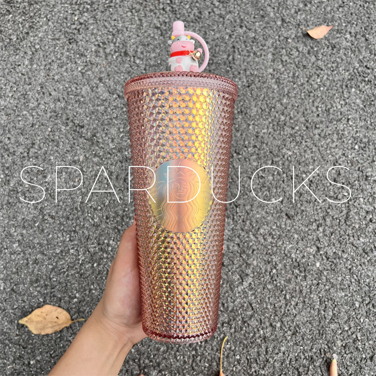 24oz China Sakura Glitter Pink Studded Cold Cup – SPARDUCKS
