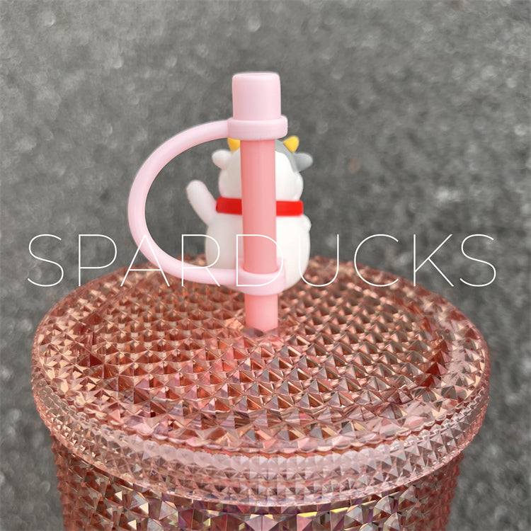 24oz China Coral Pink Studded Tumbler