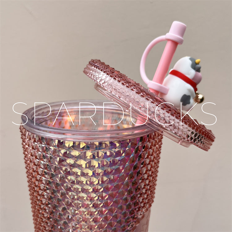 Starbucks CORAL pink outlet studded tumbler CHINA