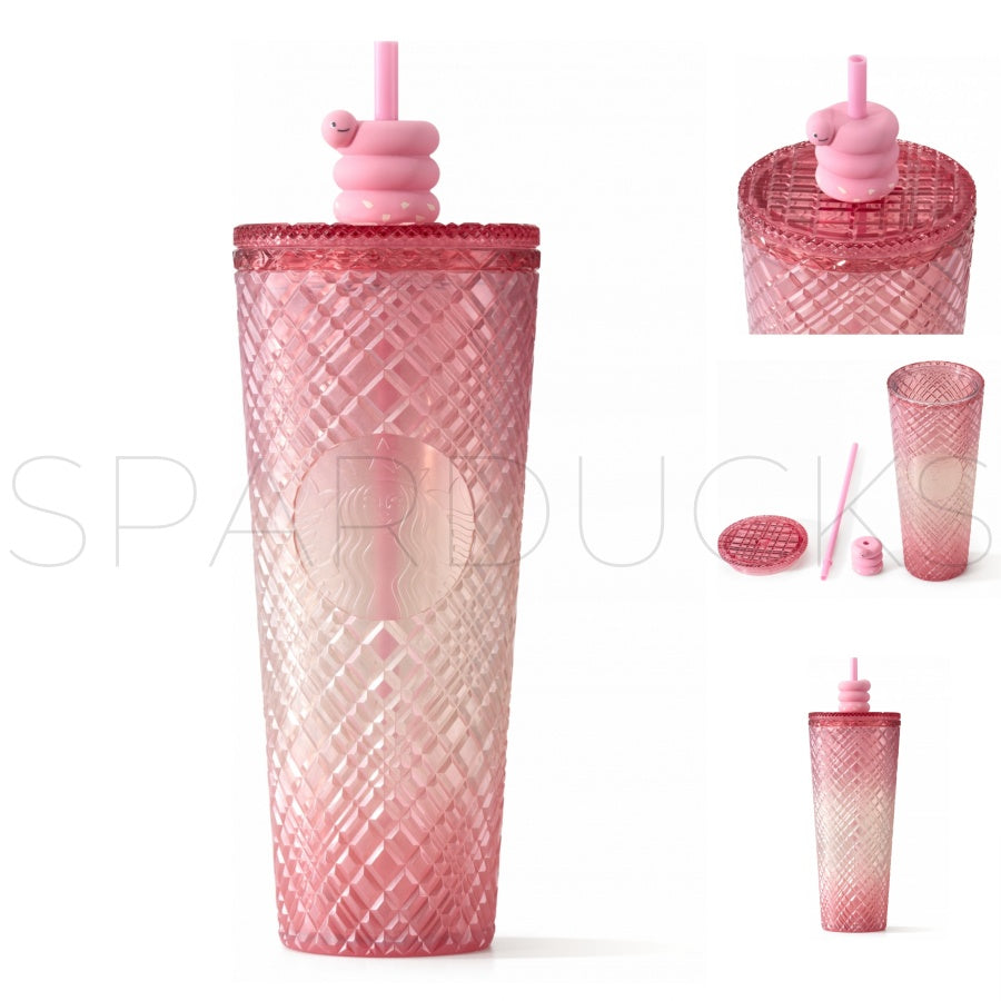 24oz China Gradient Jewelled Plastic Cup