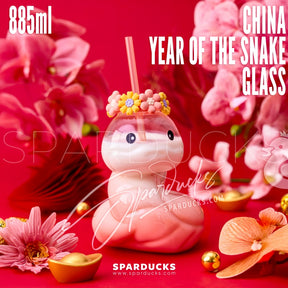 30oz China Year of Snake Glass Cup